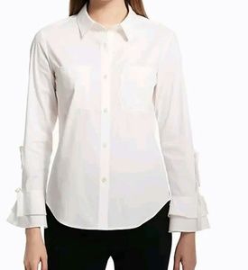 28% OFF!! Calvin Klein Ruffled Cuffs Blouse